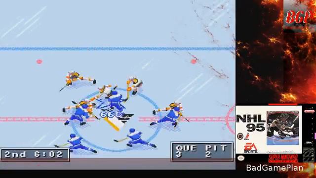 BadGamePlan - NHL 95 (SNES) - Gameplay смотреть онлайн