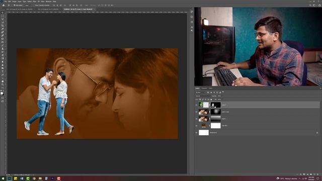 Make Pre wedding Photo Poster Like 3D - Photoshop Tutorial смотреть онлайн
