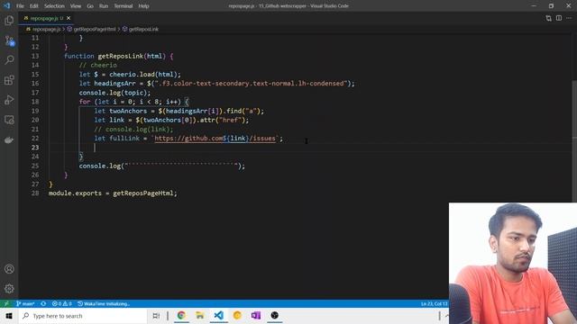 GitHub web scraper for open source developer?? | Node.js Project | Web development in Hindi смотреть онлайн