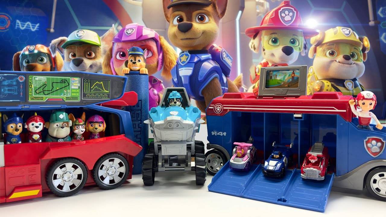 Щенячий Патруль. Распаковка игрушек. Авто база и автобус смотреть онлайн