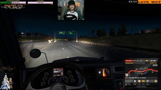 Стрим игры "American Truck Simulator" (Тестируем новый руль) смотреть онлайн