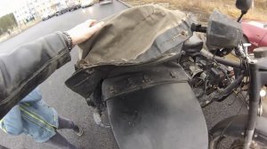 Мотоцикл "Урал" с двигателем от мотоблока.