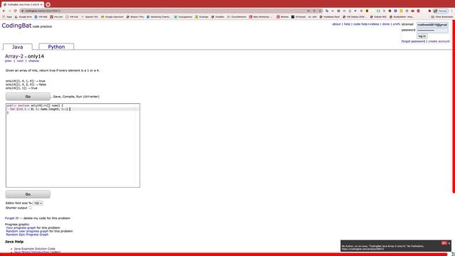 Array-2 (only14) Java Tutorial || Codingbat.com смотреть онлайн