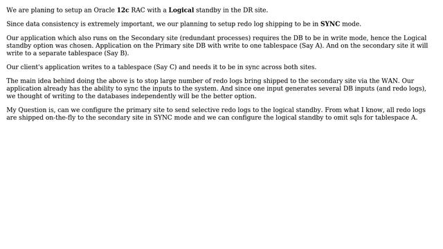 Databases: Oracle selective redo log shipping смотреть онлайн