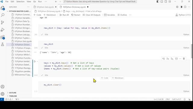 12.Python Dictionaries and HR Interview Q&A #ChatGpt Python easy Python Shortcuts Genie MITHRAMMA I смотреть онлайн