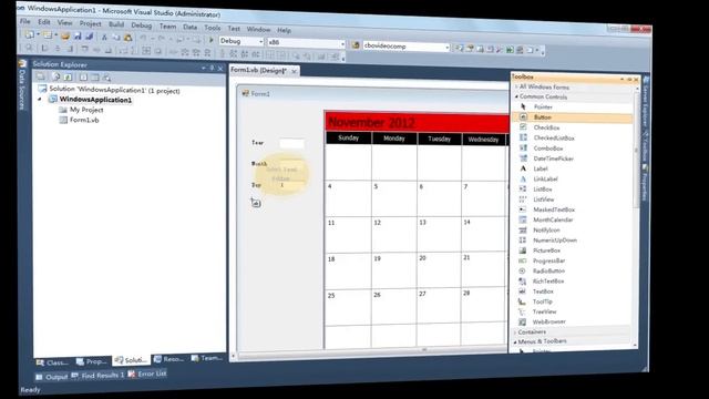Viscomsoft Tutorial- How to create calendar with VB.NET or C# смотреть онлайн