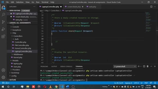 How to Upload Or insert Form data in database MySQL in With Source code Laravel 8 |Website tutorial смотреть онлайн