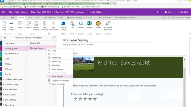 How to Insert a Microsoft Form and assign it in One Note смотреть онлайн