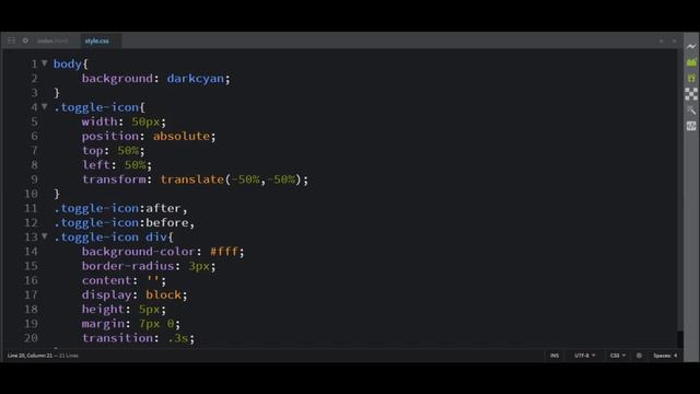 Hamburger Menu Icon Transition using CSS only смотреть онлайн