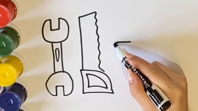 How to draw a tools? Как нарисовать инструменты? Asboblarni qanday chizish mumkin? смотреть онлайн