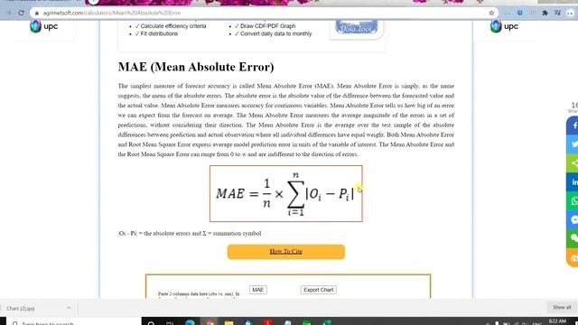 MAE - Mean Absolute Error Calculator смотреть онлайн