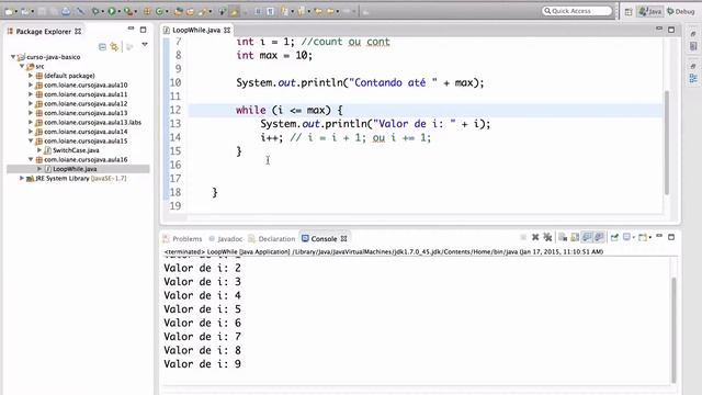 Curso de Java 16: Loops while e do-while смотреть онлайн