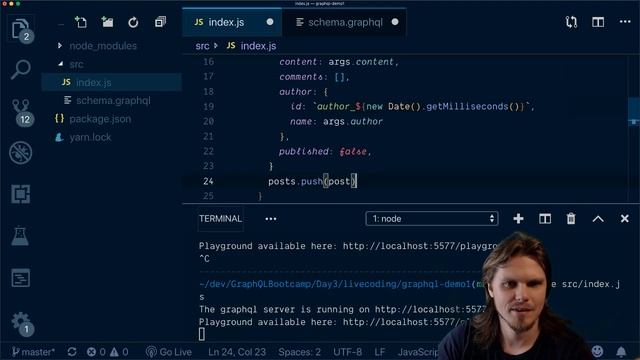 GraphQL (with React, Angular, Vue, and Node) Bootcamp - Day 3 смотреть онлайн
