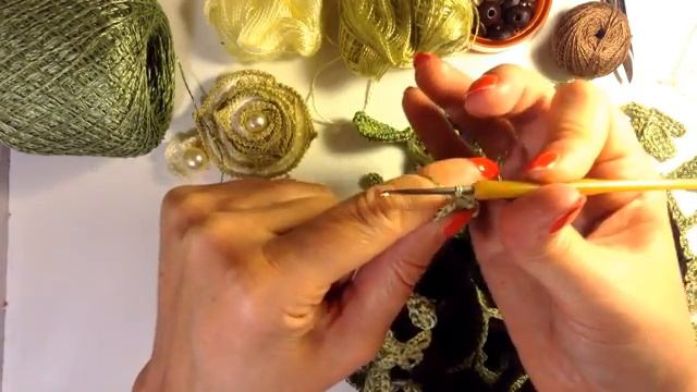 Вязаный крючок шарф . колье. крючком Зеркальный рачий шаг смотреть онлайн