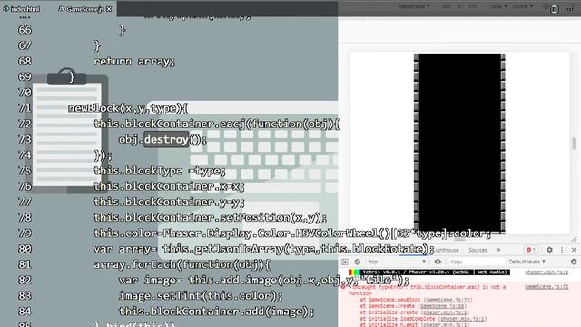 함께 코딩 해요. Tetris Game [ Javascript + Phaser3 ] смотреть онлайн