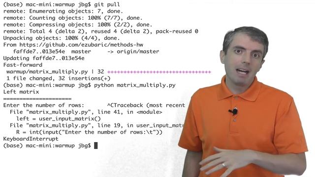 Quick Python Review: Classes, Grabbing Code from Git смотреть онлайн
