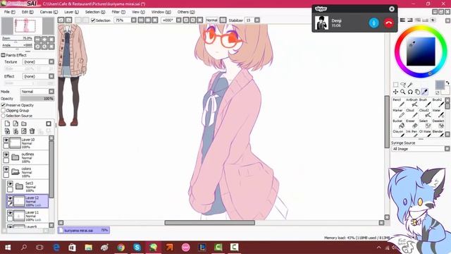 【SAI Speedpaint】- Kuriyama Mirai смотреть онлайн