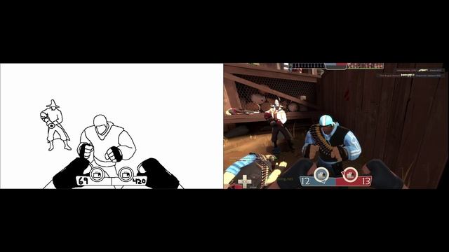 TF2 sketch vs gameplay comparison 3 смотреть онлайн
