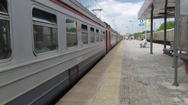 Электропоезд ЭД4М-0177 станция Крёкшино 8.06.2017 смотреть онлайн