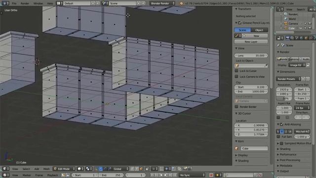 3D Modeling Kitchen Set in Blender 2.79 Cycles Render - Part 01 смотреть онлайн