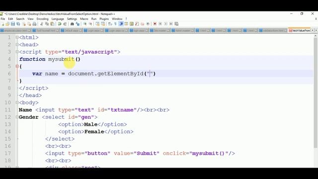 How to fetch data from select option in html using javascript смотреть онлайн