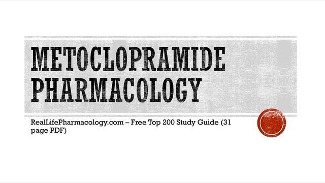 Metoclopramide Reglan Pharmacology