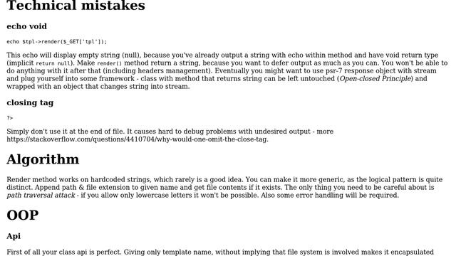 Code Review: Basic PHP template loader (2 Solutions!!) смотреть онлайн