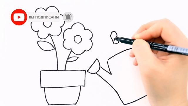 Как нарисовать цветы / Рисунок раскраска для детей /  Раскрась Ка