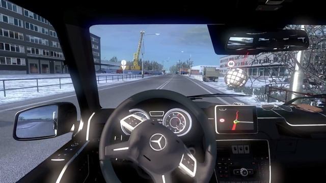 Euro Truck Simulator 2 Mercedes Benz G klasse Gelenvagen AMG G 65 RusMap Road to Baranovichi смотреть онлайн