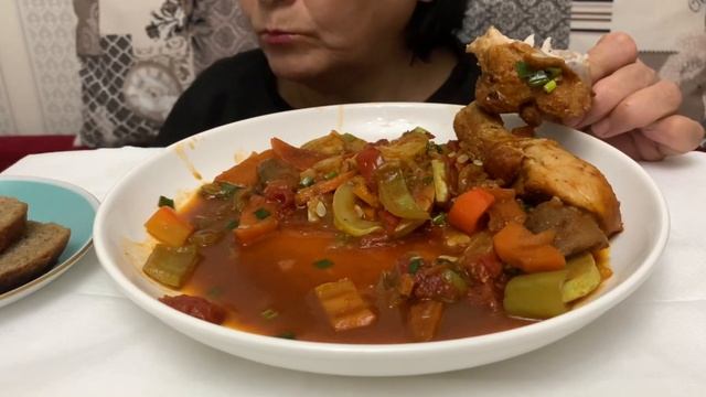 ASMR | КУРИНЫЕ БЁДРА С ГРИБАМИ ? / с овощами ?? Мара Апа | Chicken Thighs