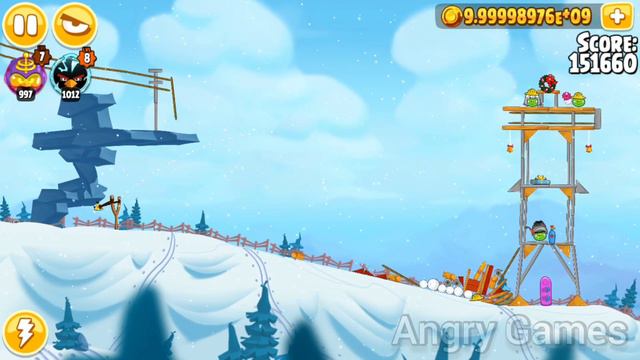 Angry Birds Seasons 3 Stars Ski Or Squeal 6 Level