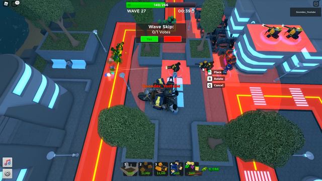 Solo Fallen Mode Rangers and Minigunners Roblox Tower Defense Simulator смотреть онлайн