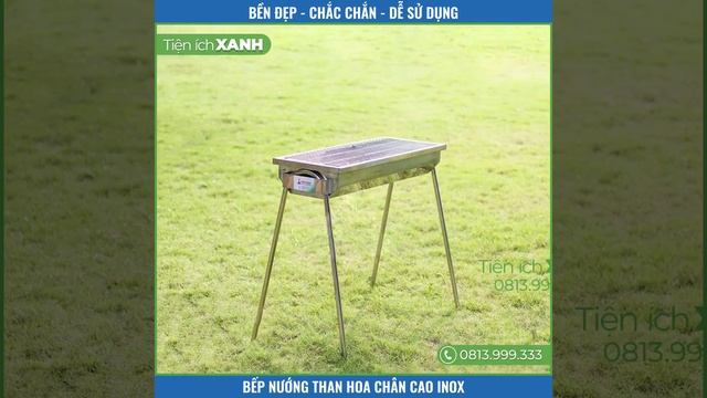 BẾP NƯỚNG THAN HOA CHÂN CAO INOX смотреть онлайн