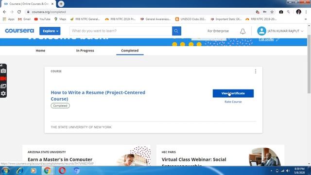 How to download Coursera Certificate with Proof | JKR Updates смотреть онлайн