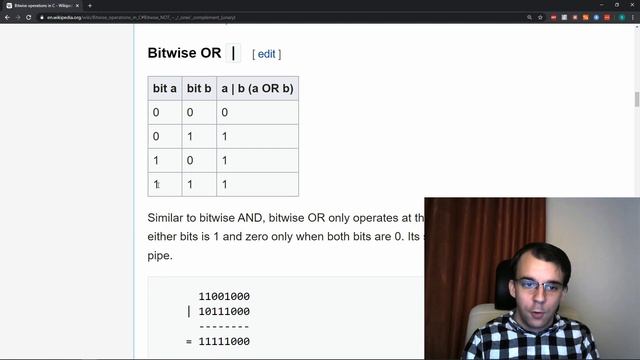 Bitwise operators in C смотреть онлайн