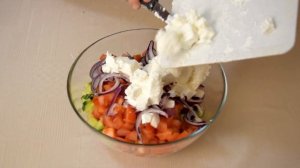Греческий салат с сыром сиртаки пошаговый рецепт