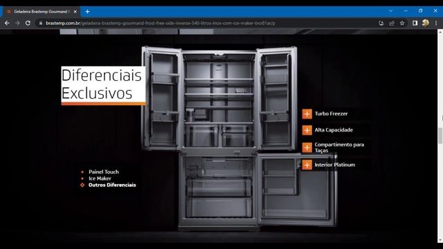 Conheça a Geladeira Brastemp Gourmand BRO81AR- Duas Portas, Painel Digital / Frost Free Side Invers смотреть онлайн