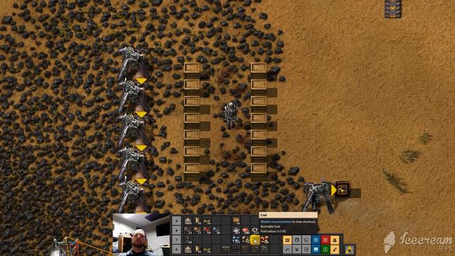 Factorio Noob Tube - Using a burner mining drill and boxes смотреть онлайн