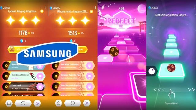 Tiles hop - Samsung vs Samsung remix vs I phone vs Iphone remix - @smashgaming9405 #iphone #gaming смотреть онлайн