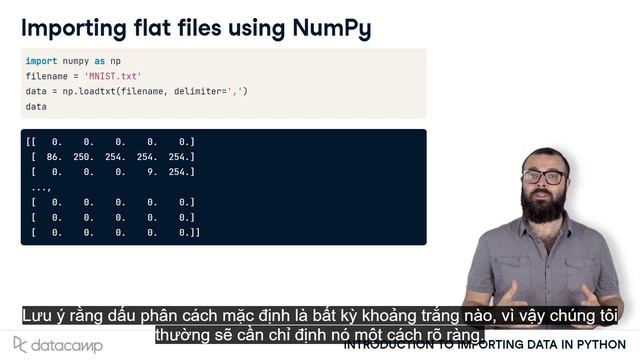 inport flatfile in python with numpy смотреть онлайн