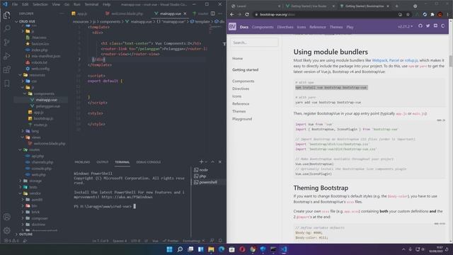 Setup Vue-Router dan penerapan , Bootstrap vue, Buat dan Memanggil Data dari Backend смотреть онлайн