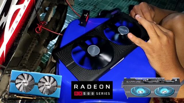 Replacement Test Fan Vga AMD RX 580 570 480 470 4gb 8gb Sapphire Nitro + Special Edition