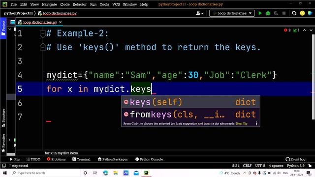Access Values(),Keys() & Items() method of a Dictionary using for loops || Part-58 || смотреть онлайн