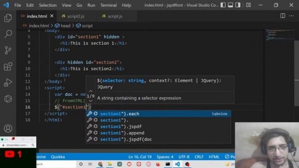 jsPDF Tutorial to Convert Multiple Hidden Div's HTML With CSS to PDF Document Using fromHTML() in J