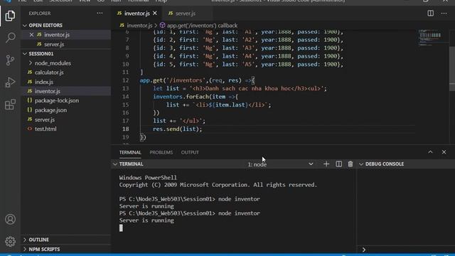 nodejs web503 Hiển thị danh sách nhà khoa học Lab1 Bài3 смотреть онлайн