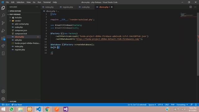 Part 8: How to register / sign up user in Firebase in PHP | Firebase Authentication in PHP смотреть онлайн