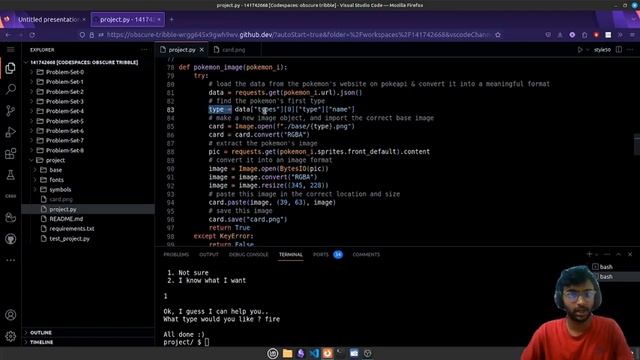 CS50 Python Final Project | Pokemon Card Generator смотреть онлайн