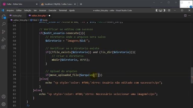 Como criar formulário editar foto com PHP смотреть онлайн