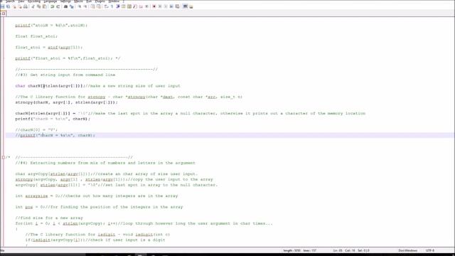Command line arguments in C argc, *argv[] смотреть онлайн
