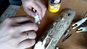 Резьба по кости.  Часть 3 Сборка